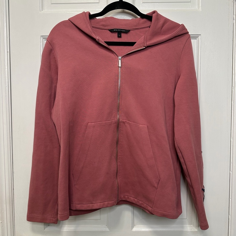 A/X Armani Exchange Pink Zip-Up Hoodie